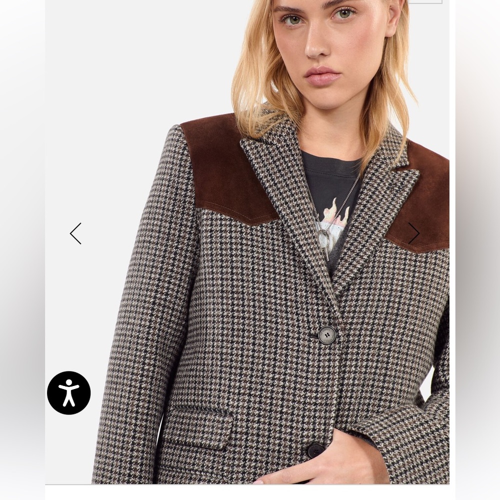The Kooples Long Houndstooth Coat - Picture 5 of 10